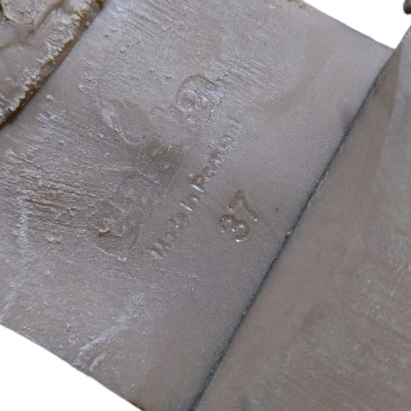 Casta Brown Leather Western Style Snake Pattern Zip Up Ankle Boots Women Size 7 - Picture 10 of 11